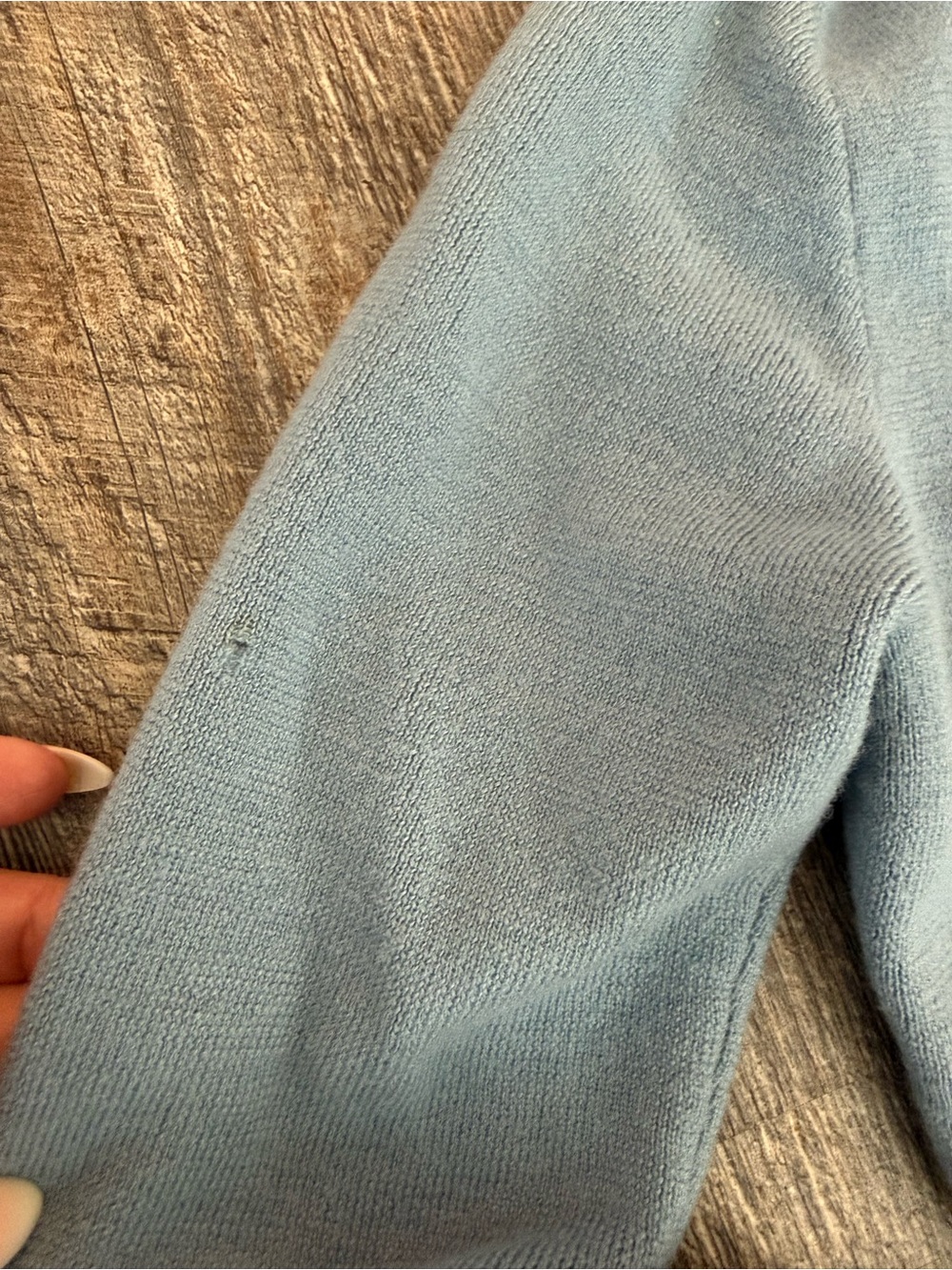 Vintage Ann Taylor Merino Wool Floral Embroidered Cardigan Blue M - Picture 9 of 15